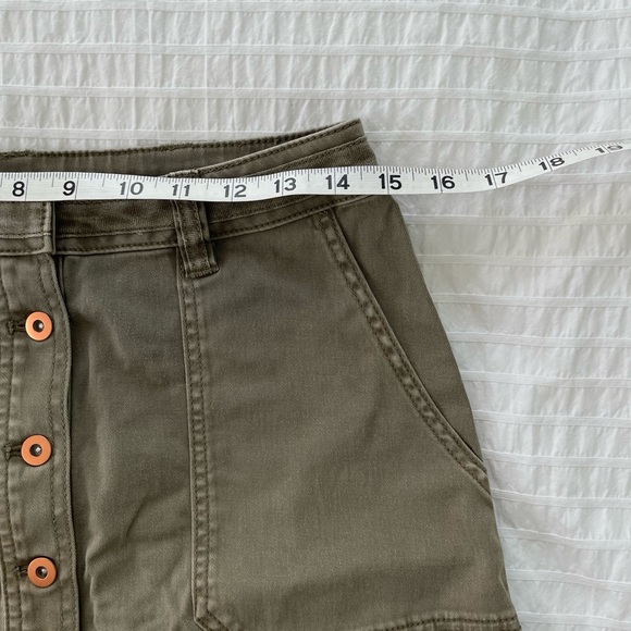 Pilcro Chino Button-Front Skirt - Picture 7 of 10